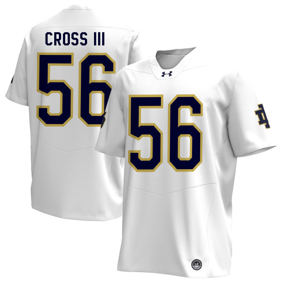 Howard Cross III Notre Dame Jerseys, UND Fighting Irish College Football Apparels Stitched-White Howard Cross III Notre Dame Jerseys, UND Fighting Irish College Football Apparels Stitched-White